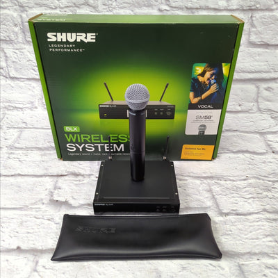 Shure BLX4R Wireless Receiver - H9 Band with SM58 Wireless Microphone