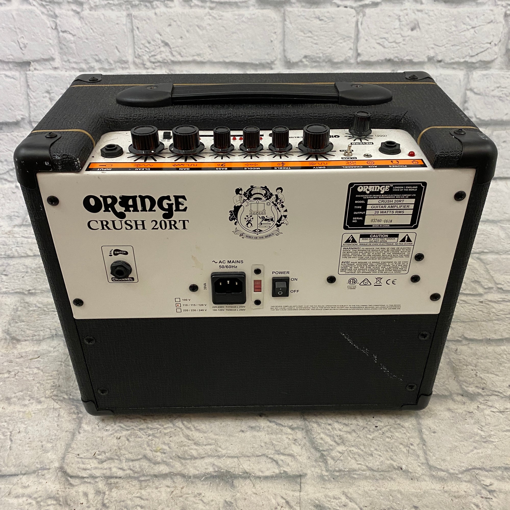 Orange Crush 20RT Combo Guitar Amp Black
