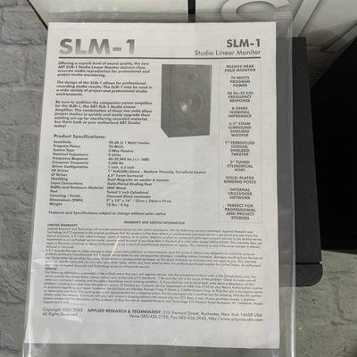 ART SLM-1 Studio Linear Monitors 70 Watt 8ohm (Pair)