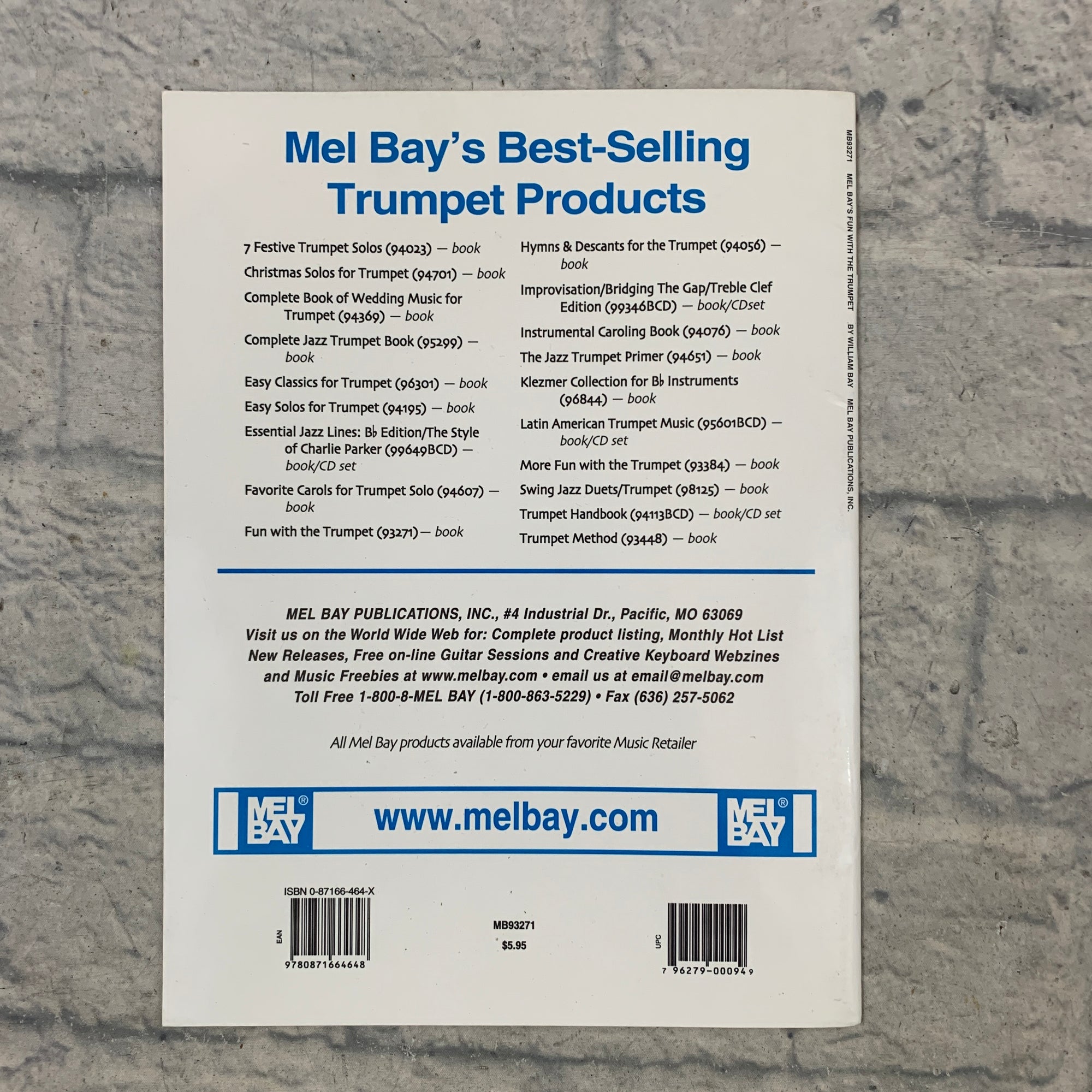 Mel Bay Fun with the Trumpet Level 1: Easy Solos