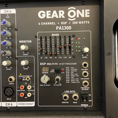 Gear One PA1300 Powered Mixer - New Old Stock!