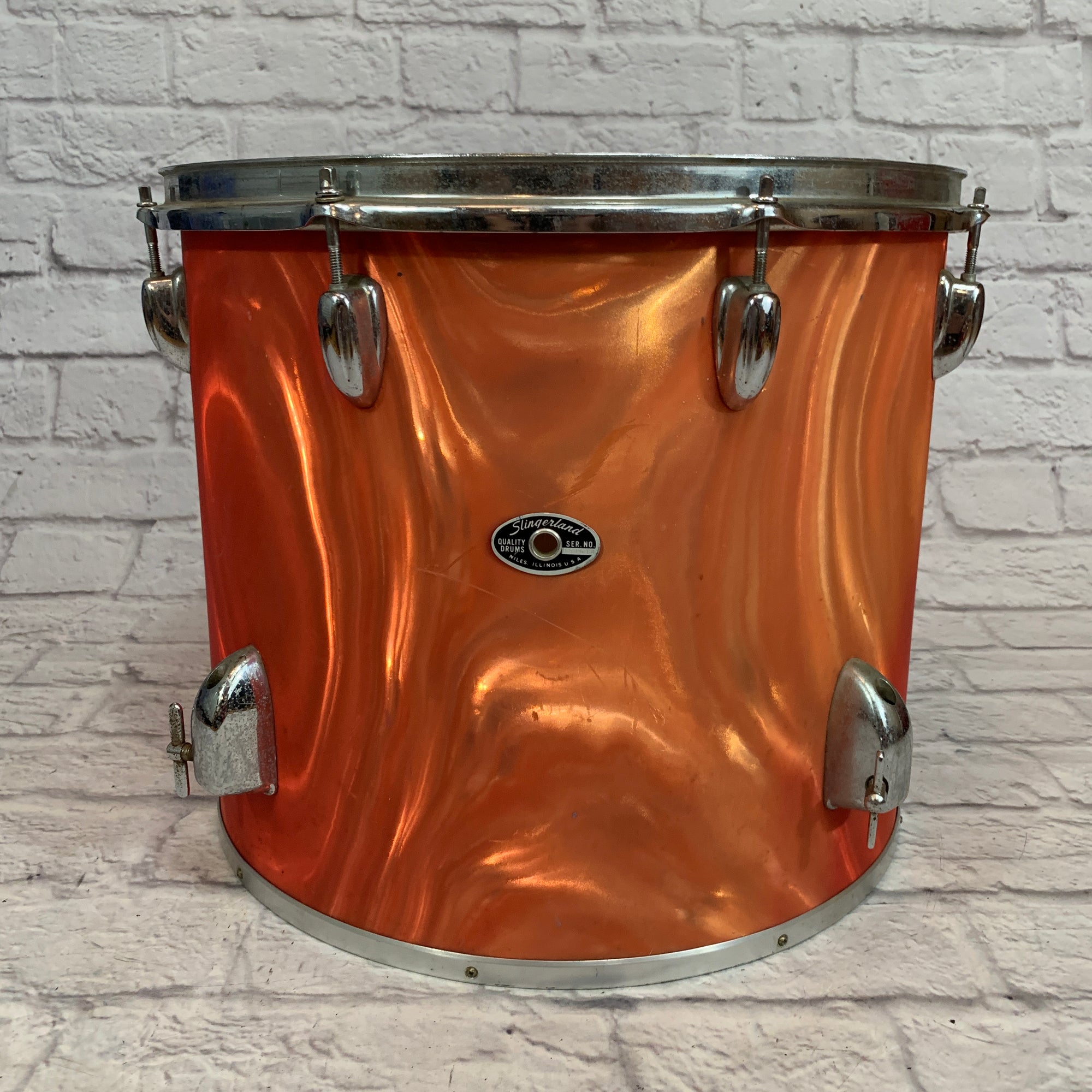 Slingerland 4-Piece Drum Kit Red Satin Flame 1960's