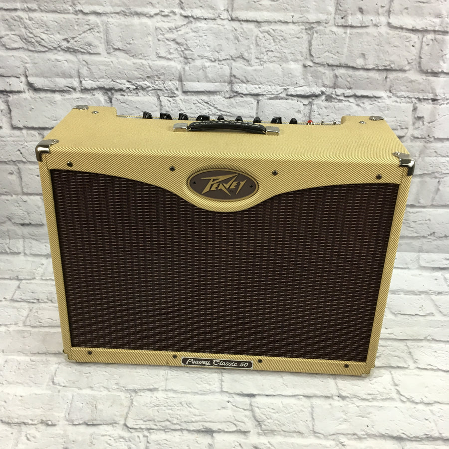 Peavey Classic 50 212 Tweed Guitar Combo Amp with Footswitch