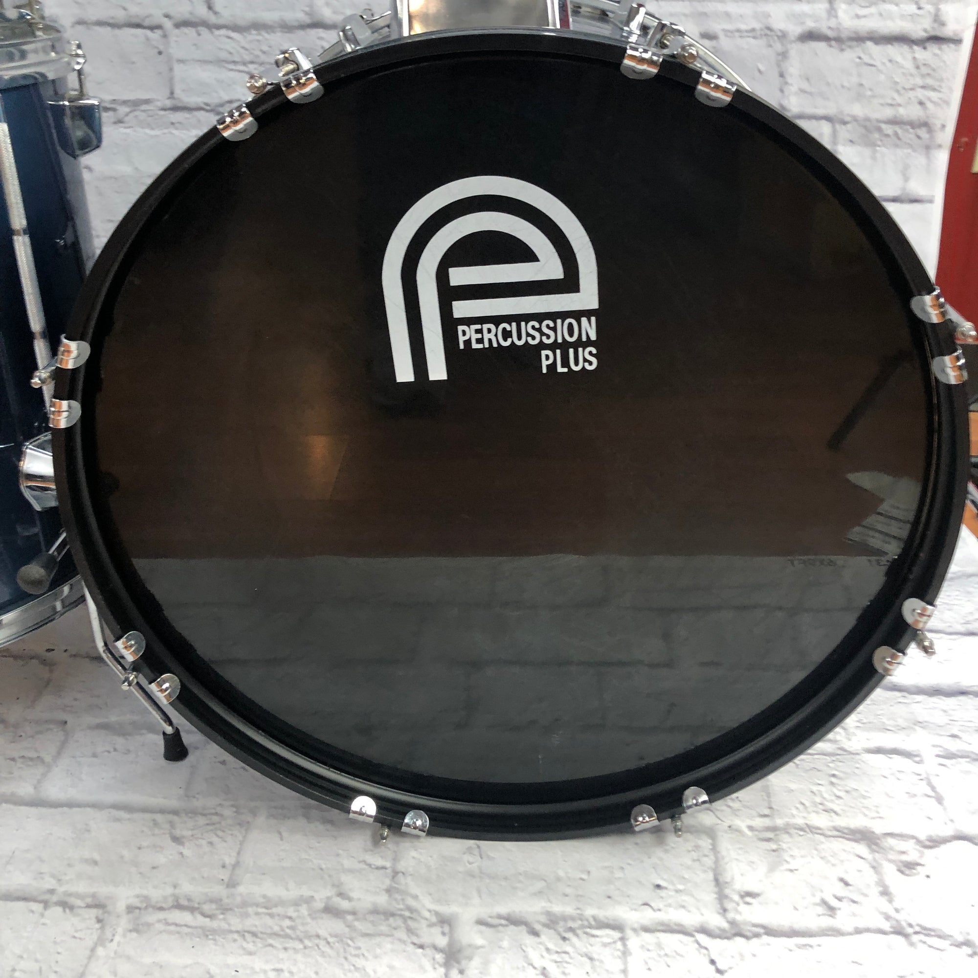 Percussion Plus 5pc Drum Set Gray Blue