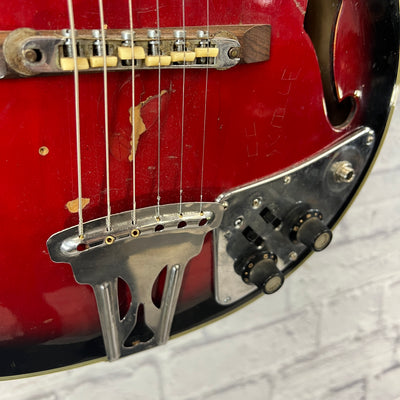 Merlin Vintage Red Baron Semi Hollow Made in Japan Teisco