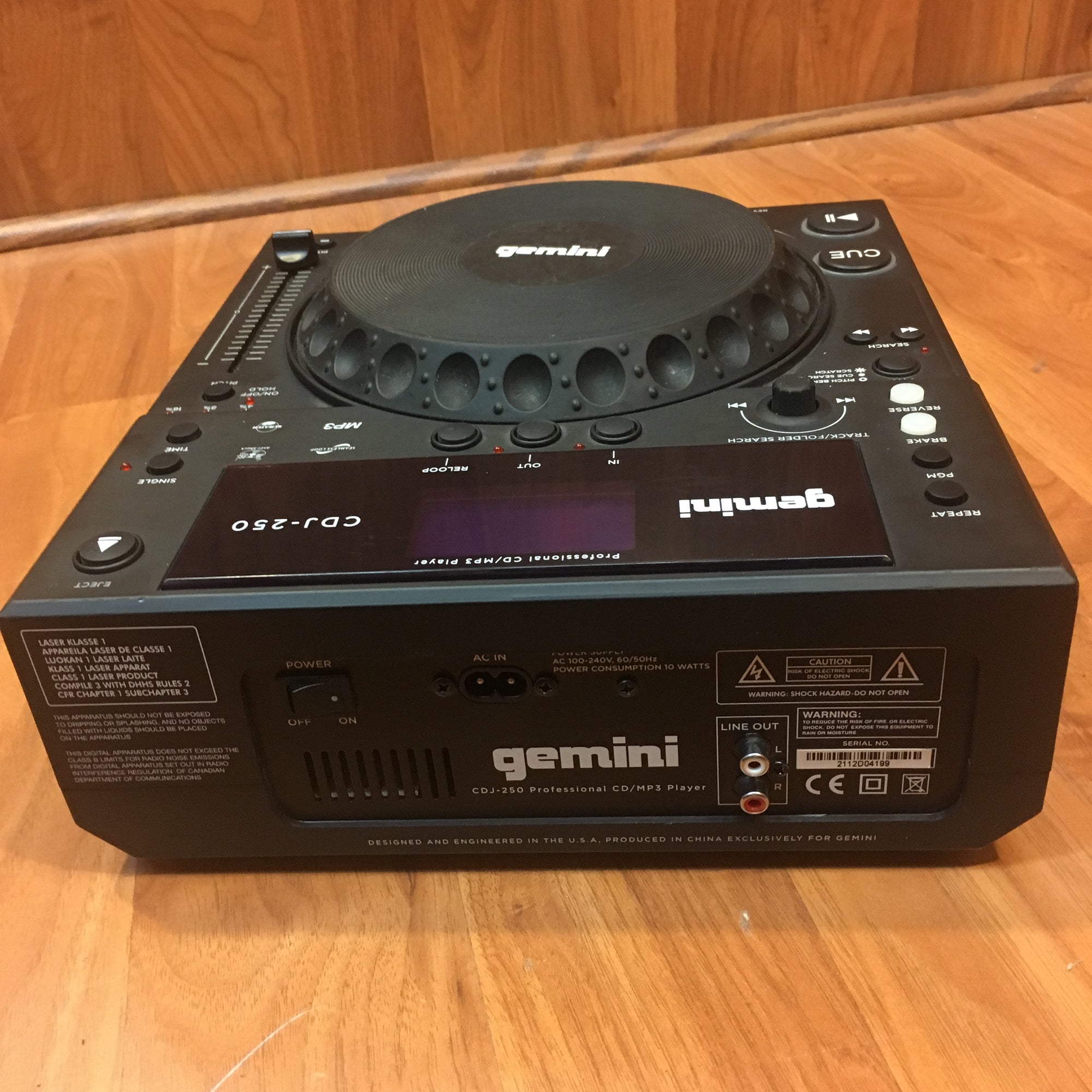 CDJ Gemini 250 Professional CD/MP3 Player/Turntable - Evolution Music