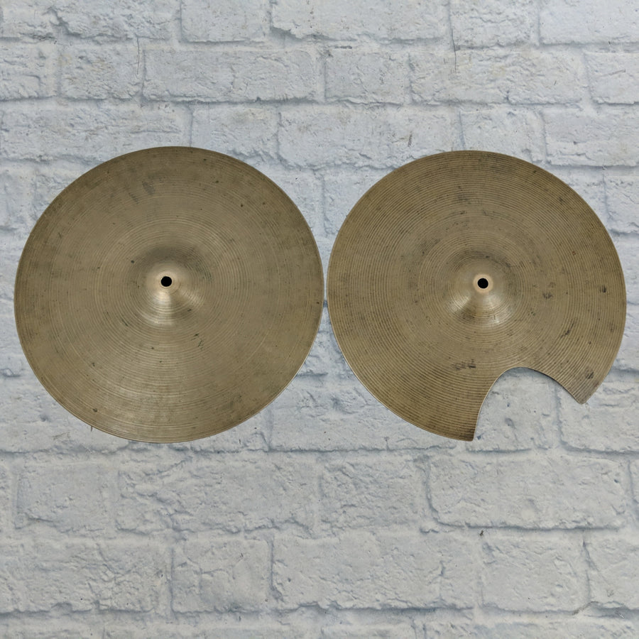 Zildjian Avedis Vintage 1960's 15" Hi Hats (Damaged)