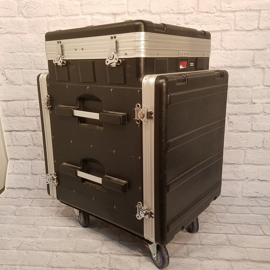 Gator ATA Molded PE Pop-Up Console Rack 10U Top 12U Bottom w/Power and Casters