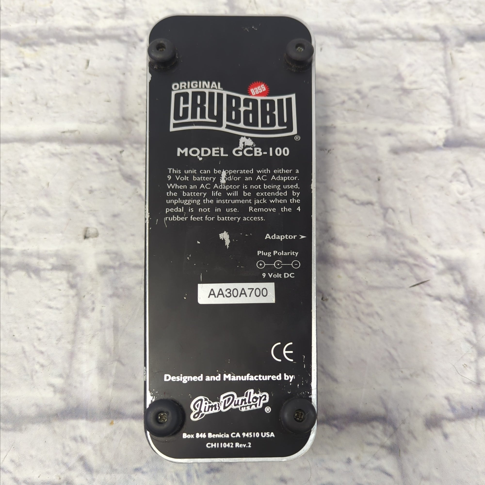 Dunlop GCB-100 Crybaby  Wah Pedal