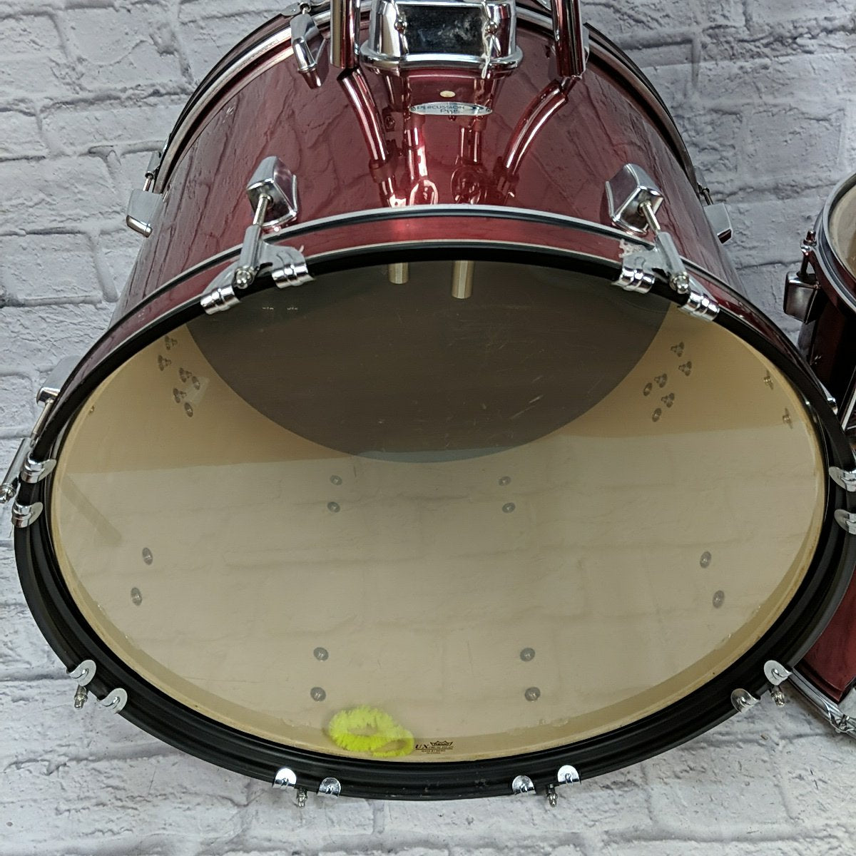 Percussion Plus Metallic Red 4pc Drum Set
