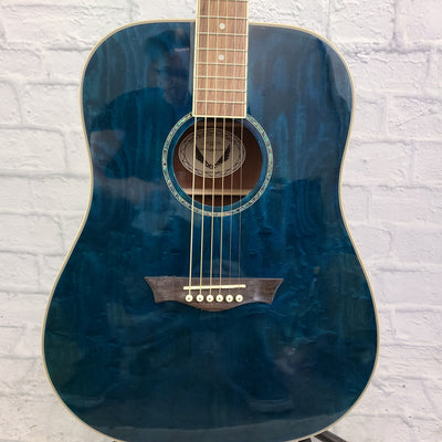 Dean AX DQA TSB Acoustic Guitar (Blue)