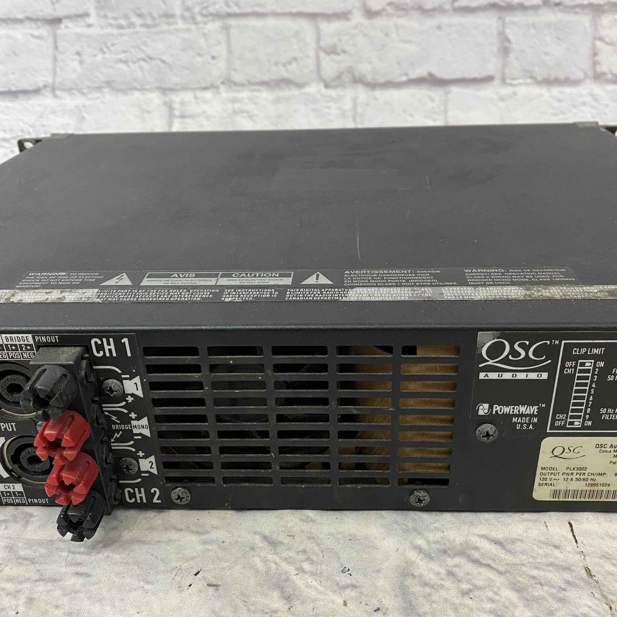 QSC Pro 3000 Watt PLX3002 Power Amp