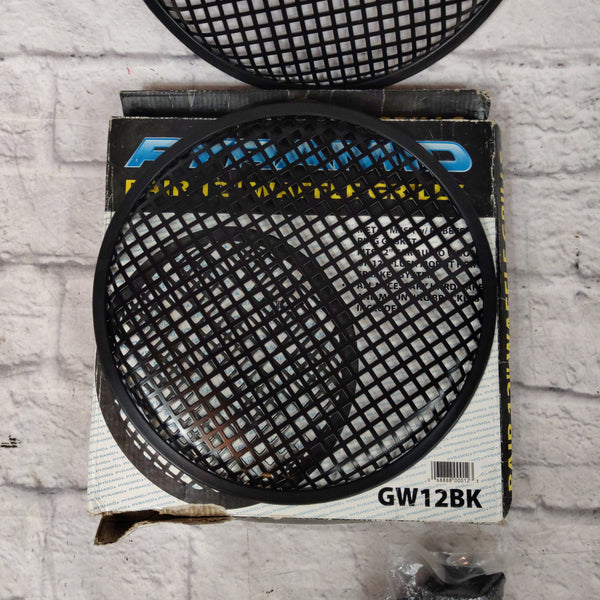 Pyramid GW12BK 12 Inch Waffle Speaker Grill Pair Evolution Music