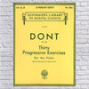 Jacques Dont: Thirty Progressive Exercises For The Violin Op.38. Sheet Music