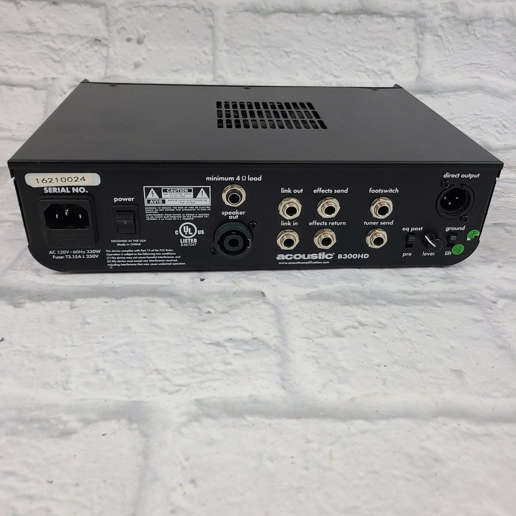 Acoustic B300HD Bass Head