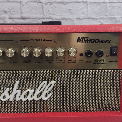 Marshall MG100HDFX Red Guitar Amplifier Head