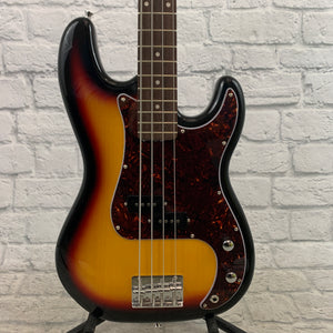 Nashville Guitar Works 210 Electric P Bass - Sunburst, Rosewood Fretboard