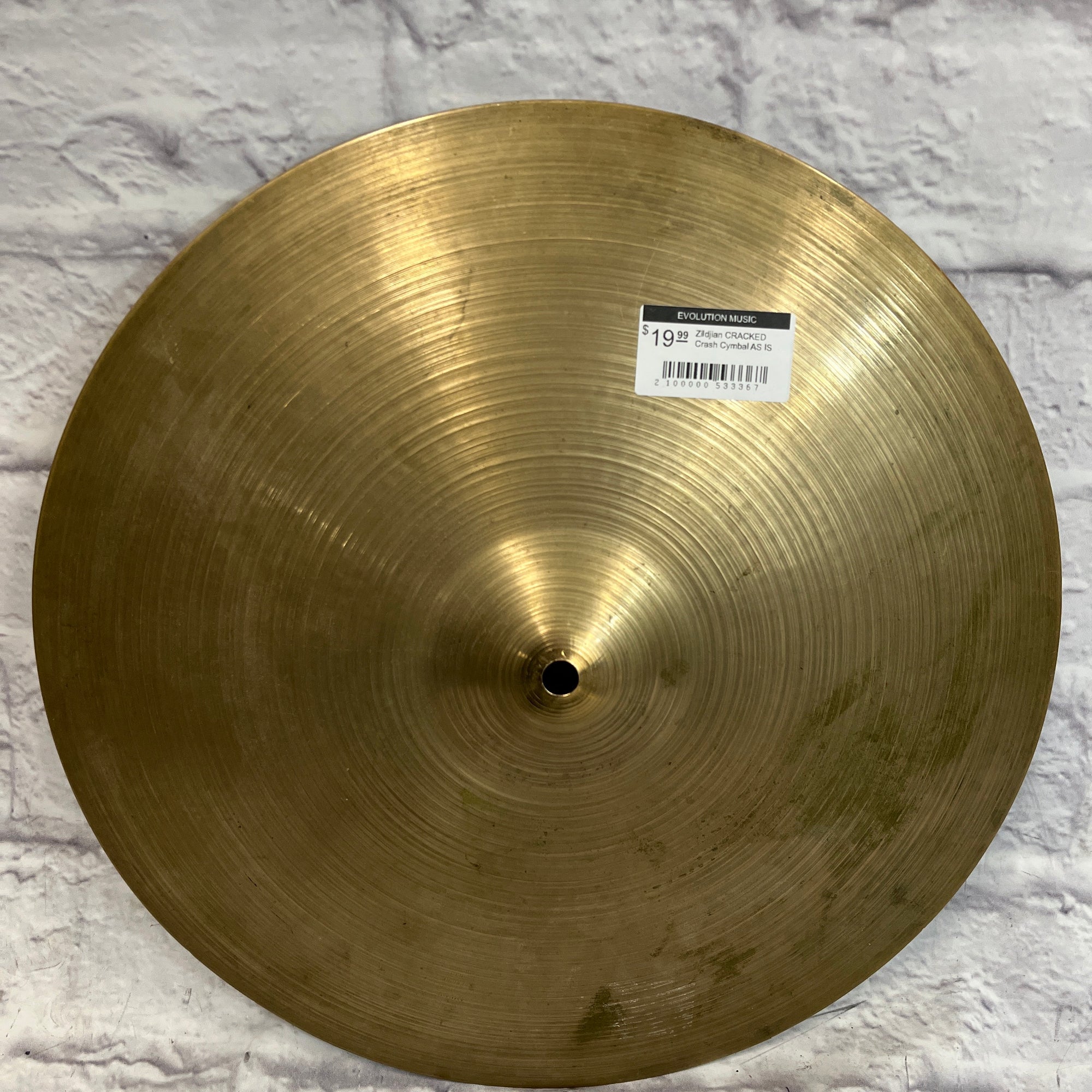 Zildjian CRACKED Crash Cymbal AS IS