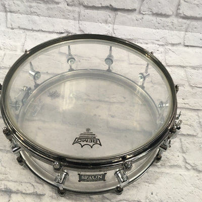 Spaun 14x5.5 Clear Acrylic Snare Drum