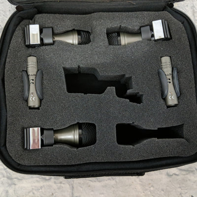 CAD Drum Mic Kit with Two CM217 Small Diaphragm Cardioid Condenser Microphones and 3 TM211 Tom Mics