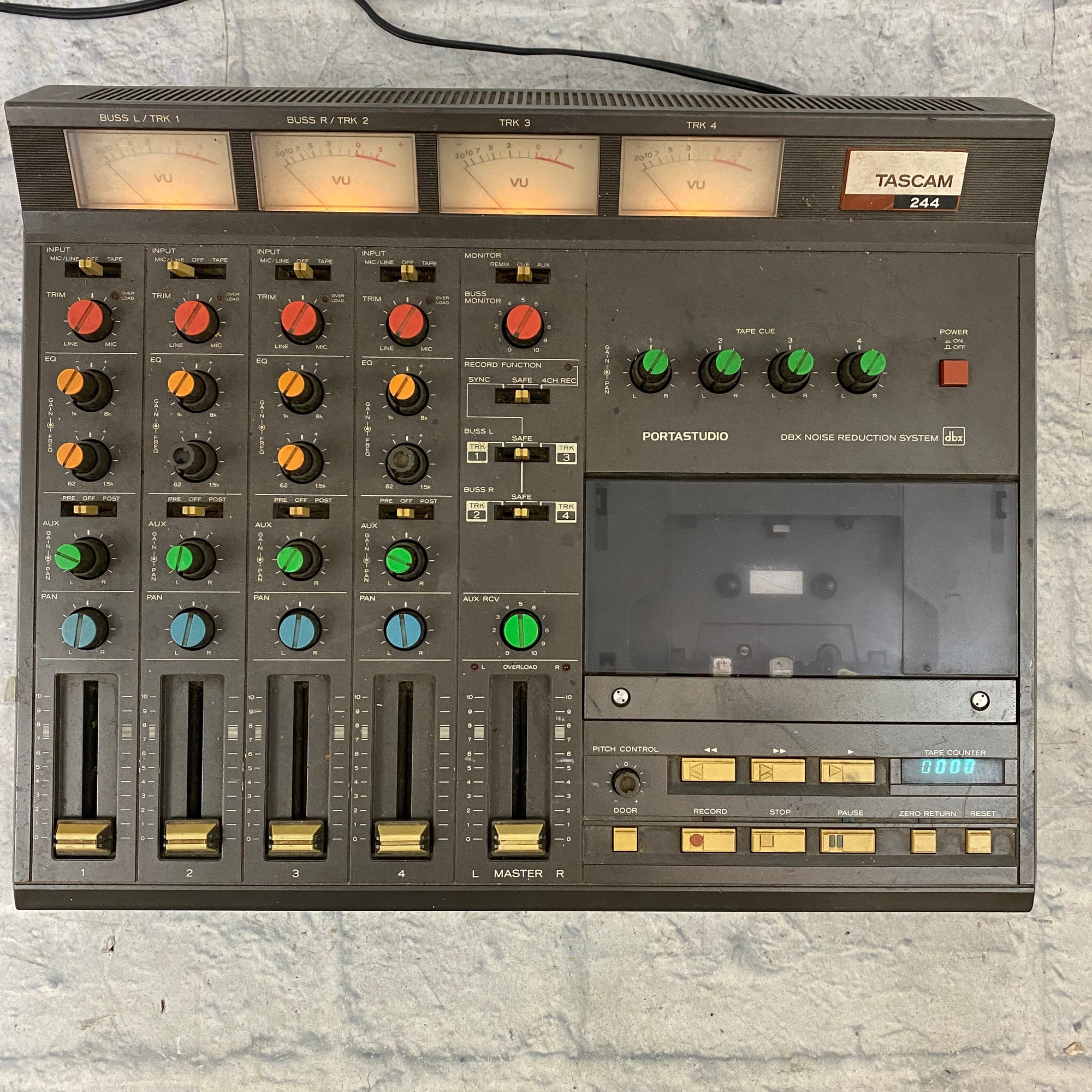 Tascam 244 Four Track Cassette Recorder Portastudio AS IS