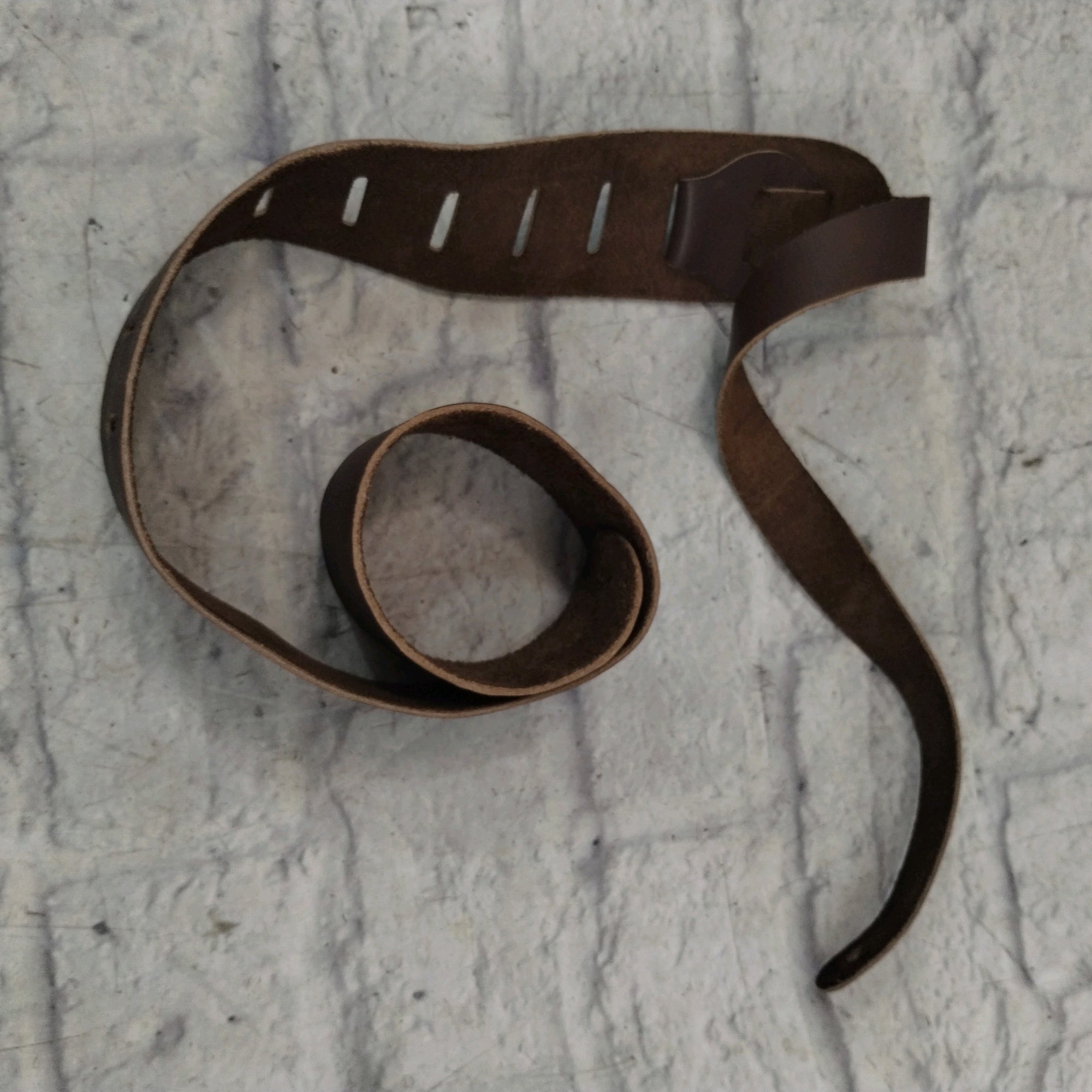 Unknown Brown Leather Guitar Strap