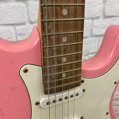 Pink Strat Style Electric Guitar