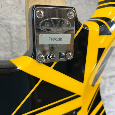 EVH Striped Series Black w Yellow Stripes Electric Guitar