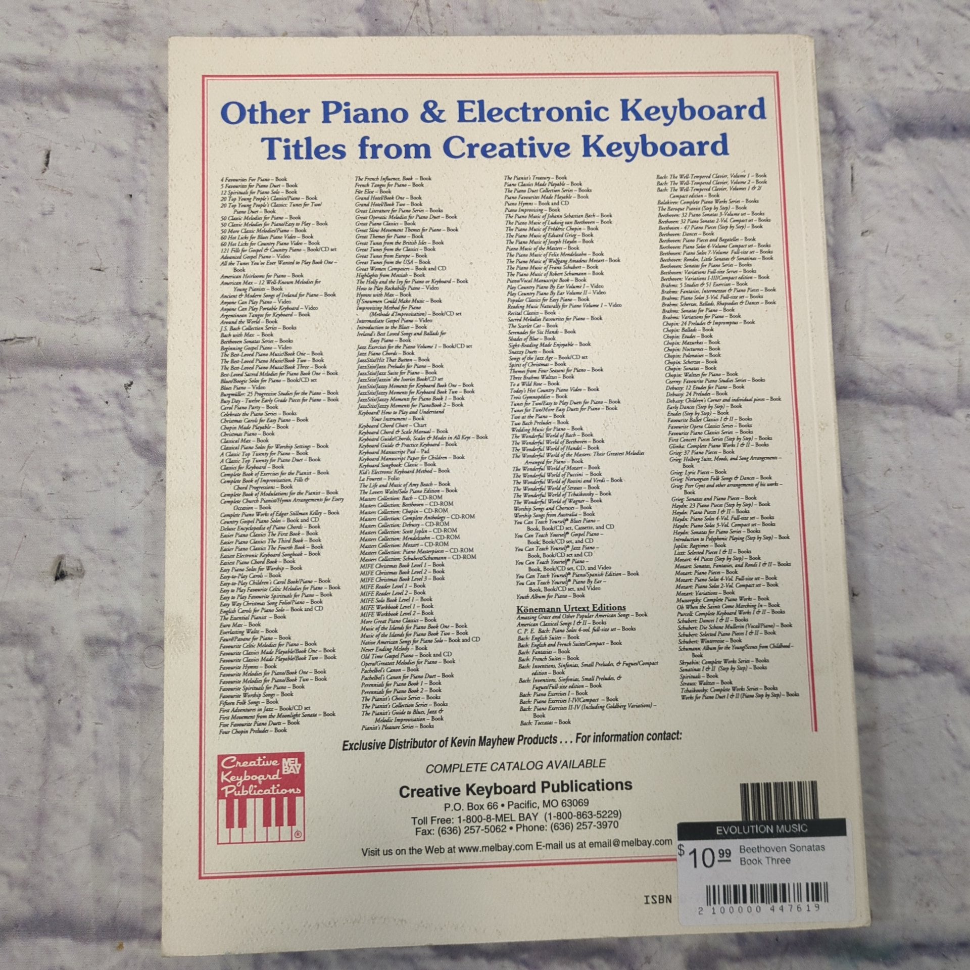 Beethoven Sonatas Book Three