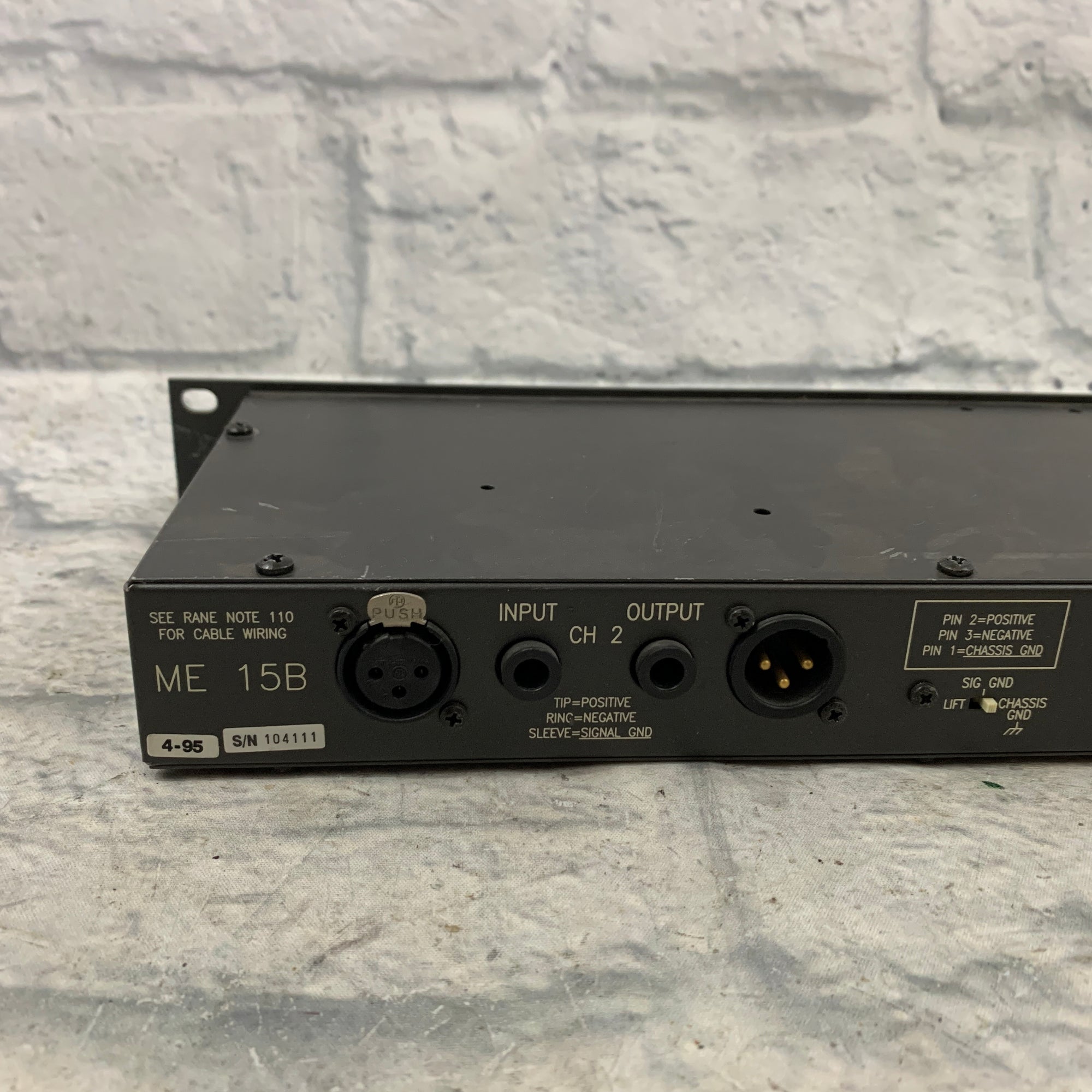 Rane ME15B Graphic Equalizer Rack EQ