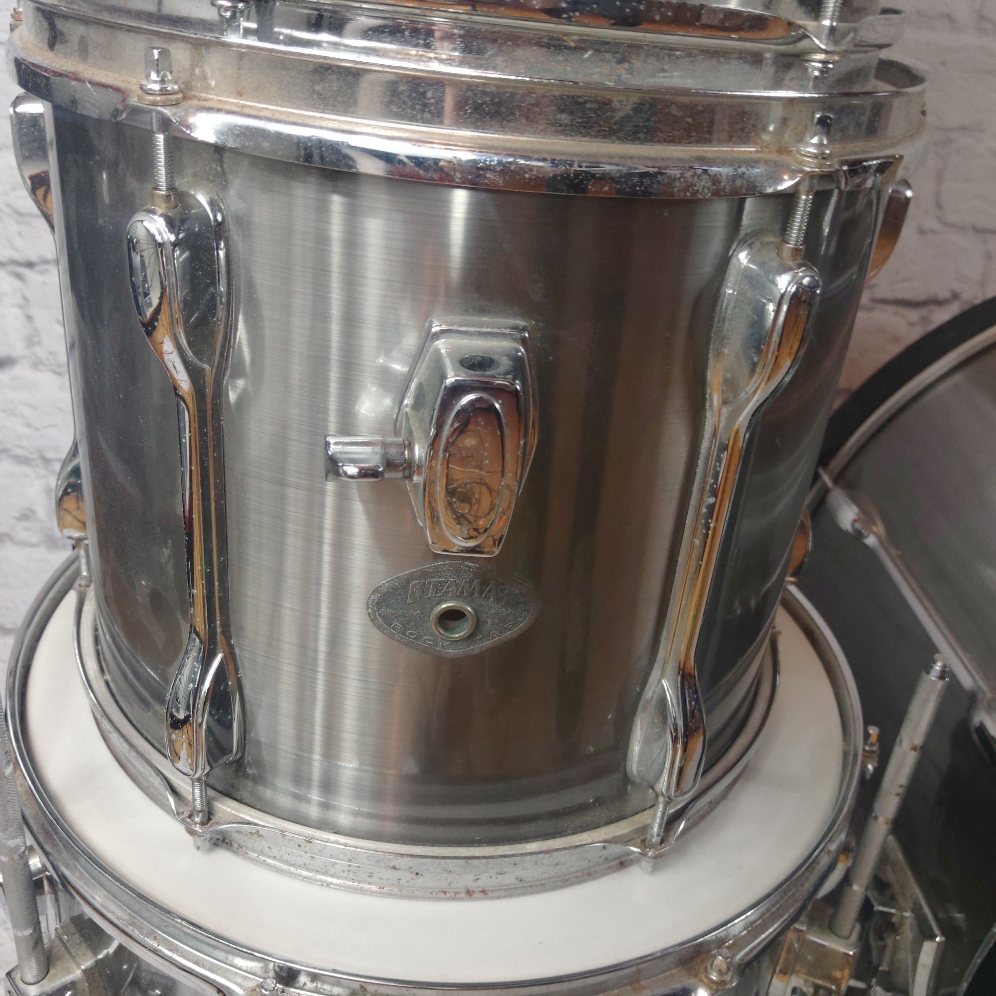 Tama Rockstar Brushed Chrome MIJ 4 Piece Drum Kit