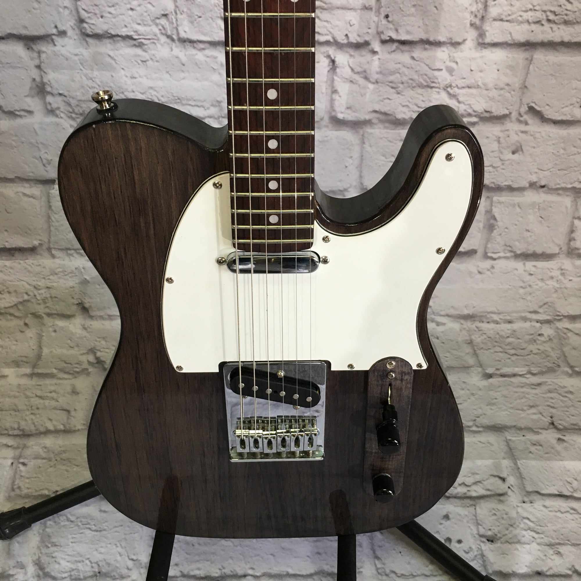 Gatto Tele Style Electric Guitar Trans Black Finish