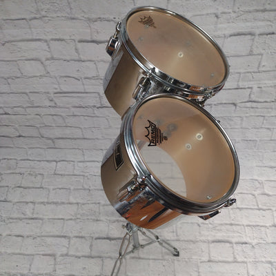 Pearl Chrome Over Maple Shell Concert Toms with Stand