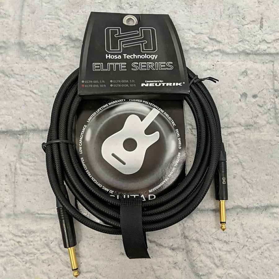 Hosa Elite Series EGTR-010 10 Foot Guitar Cable with Neutrik Connector Ends
