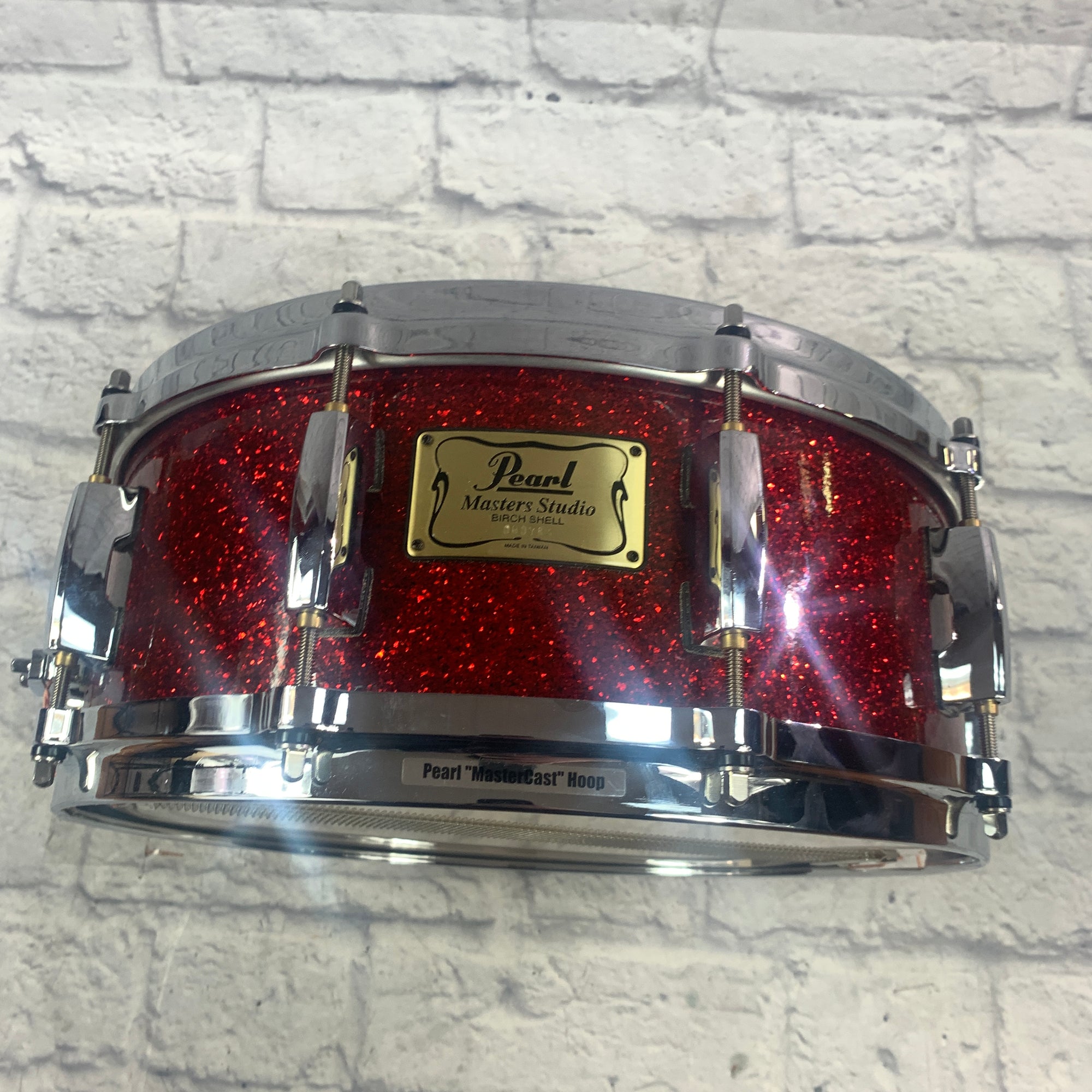 Pearl Masters Studio Birch Snare Red Sparkle 14 - Evolution Music