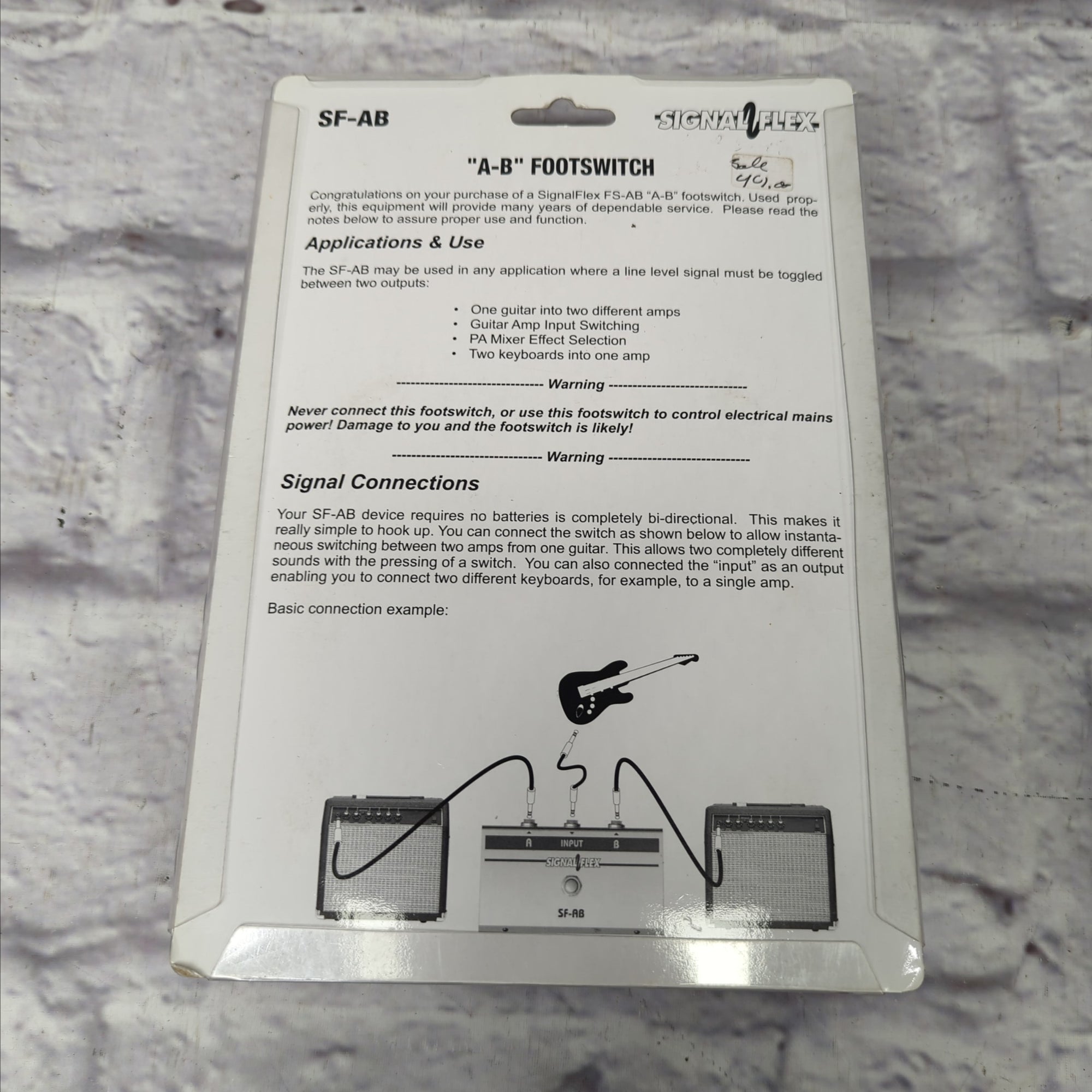 Signalflex SF-AB AB Footswitch