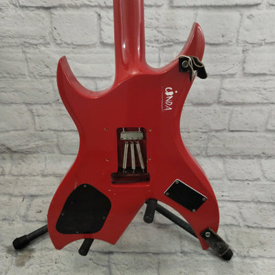 Phantom Guitars Warlock Style Electric Guitar Red W/EMGs