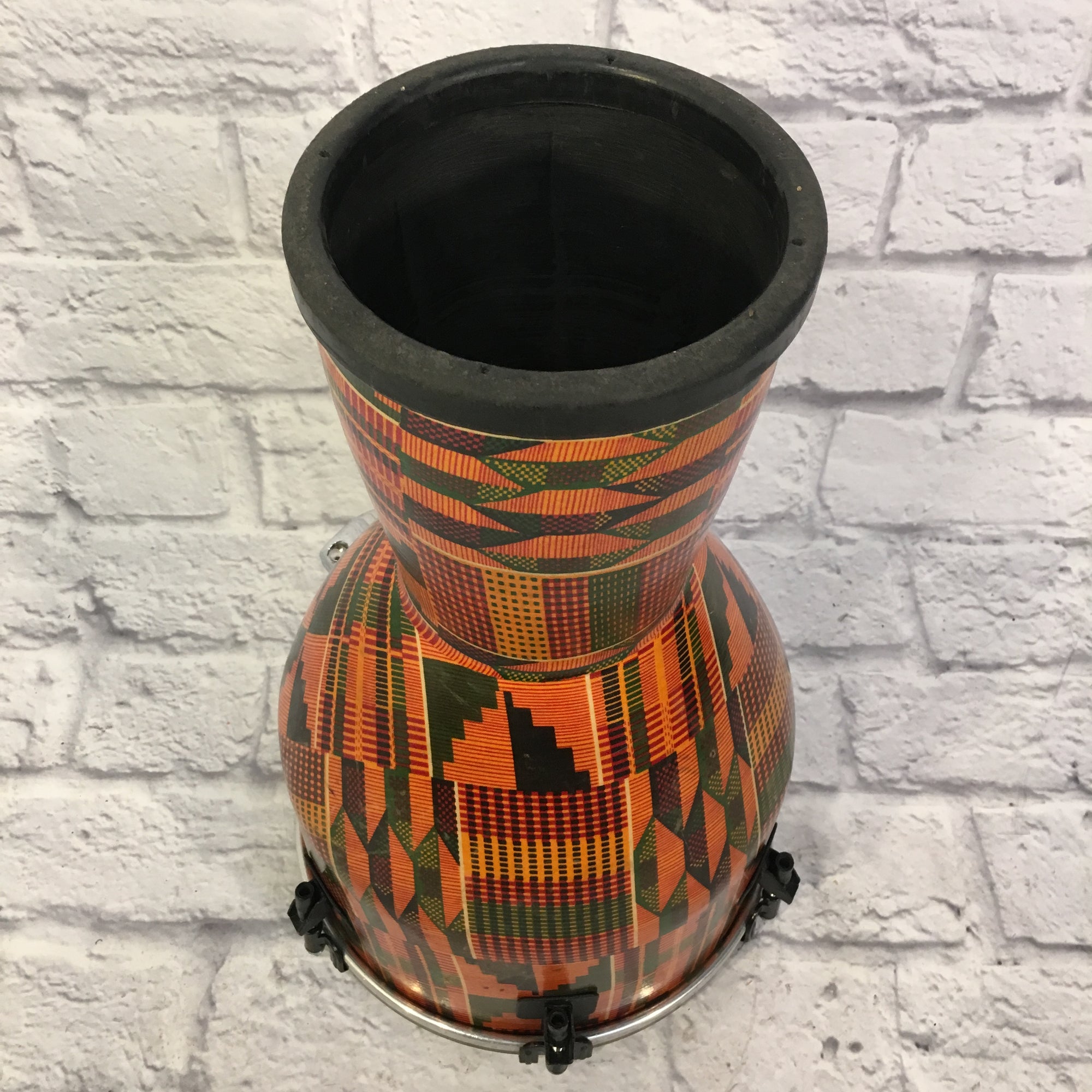 Remo Mondo Designer Kinte Cloth Djembe