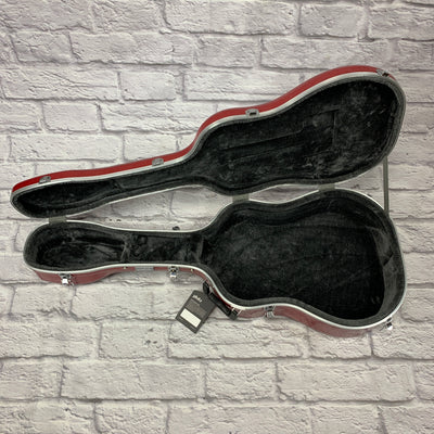 Phitz Standard Dreadnought Acoustic Guitar Hard Case - Brushed Red