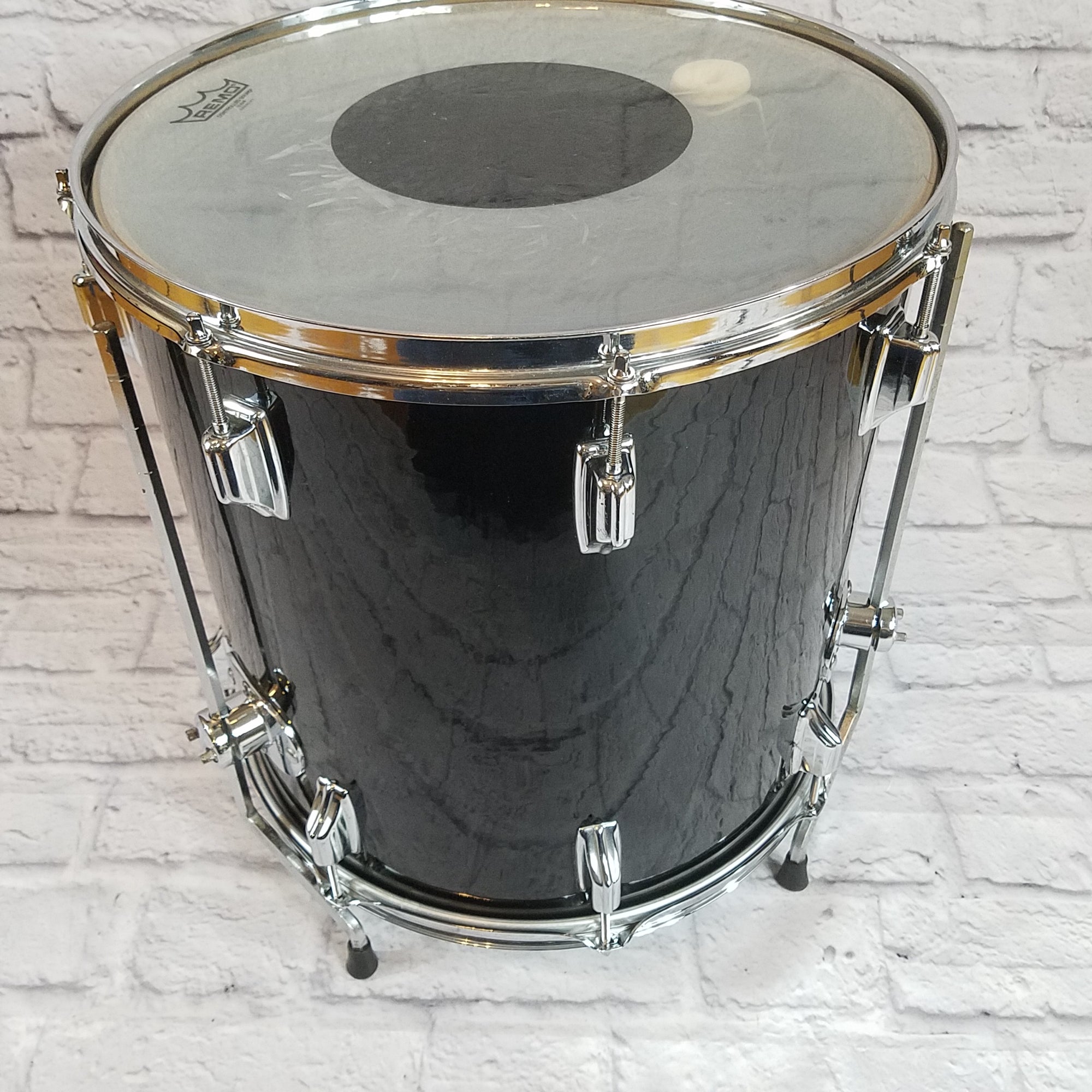 Rogers 60's Holiday Black Gloss 16x16 Floor Tom