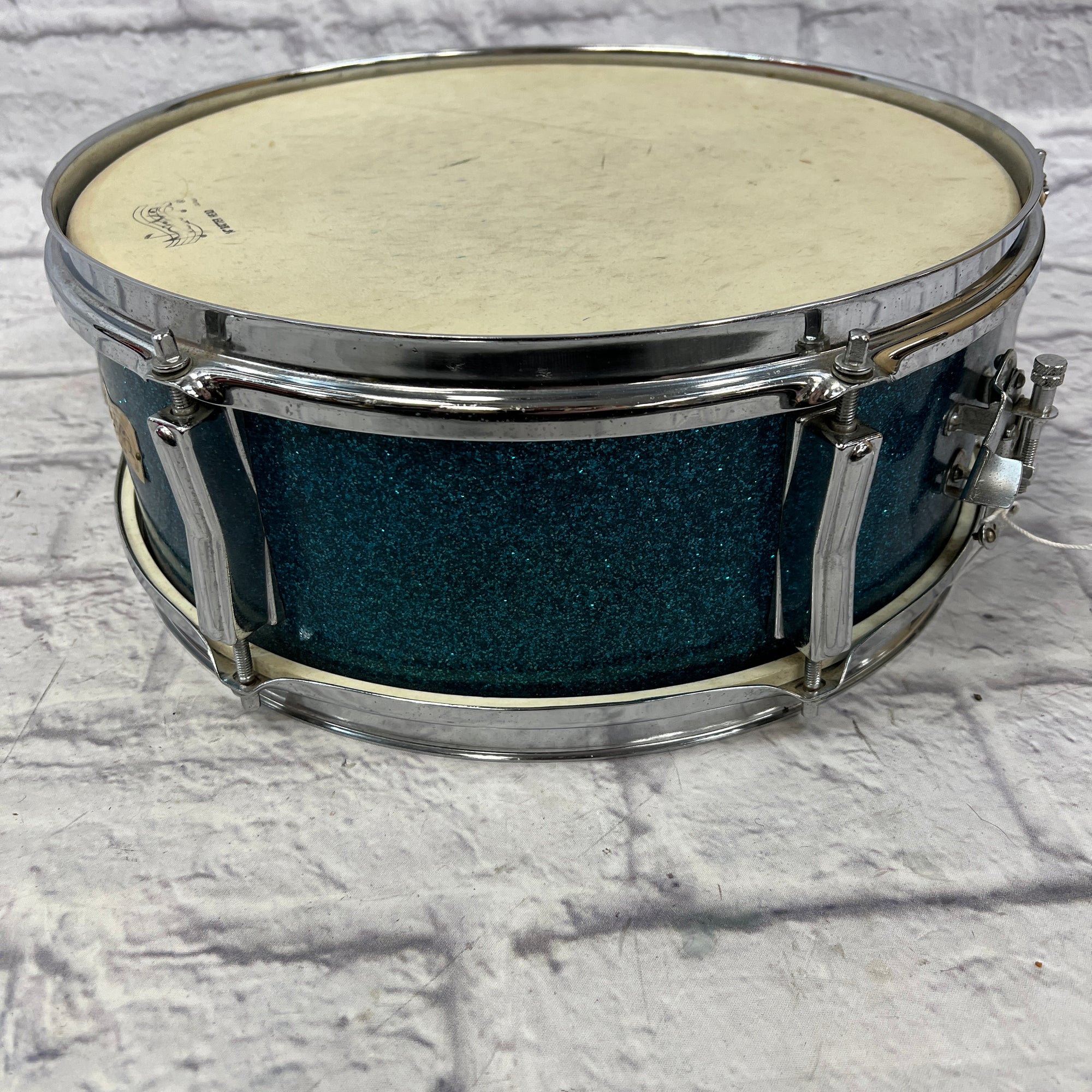 Norma Blue Sparkle 14x5" Snare MIJ w/ Leather Bag and Stand
