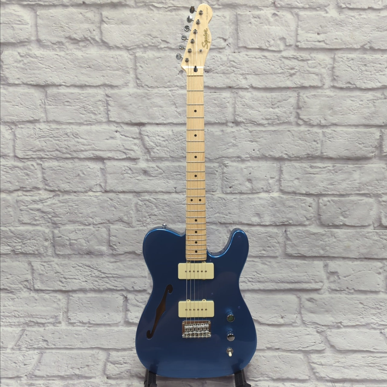 Squier by Fender Paranormal Cabronita Telecaster Thinline Electric Guitar - Lake Placid Blue