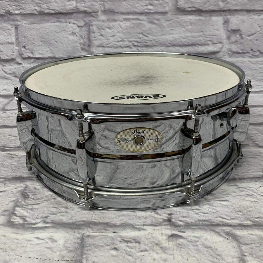 Pearl 14" Mirror Chrome Steel Shell Snare