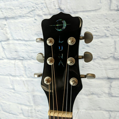 Luna FAU-DRA-BLK Fauna Dragon Black Acoustic/Electric Guitar