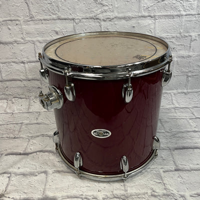 Slingerland 14x14 Rack Tom Red 1980s Sticker Badge