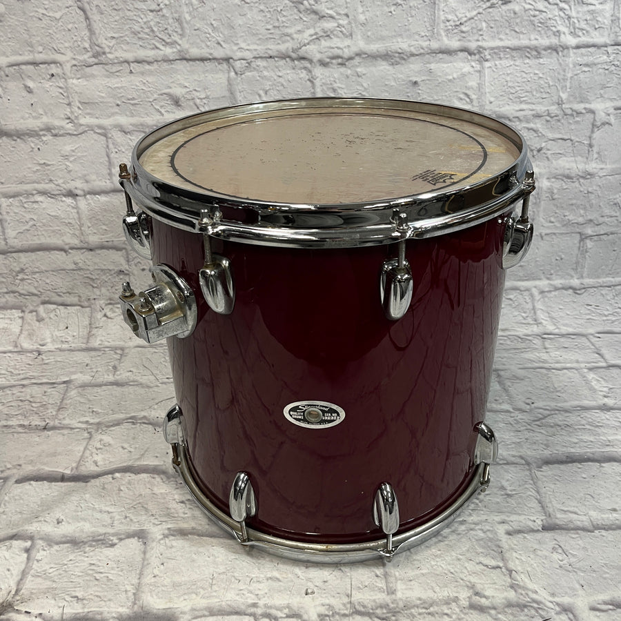 Slingerland 14x14 Rack Tom Red 1980s Sticker Badge