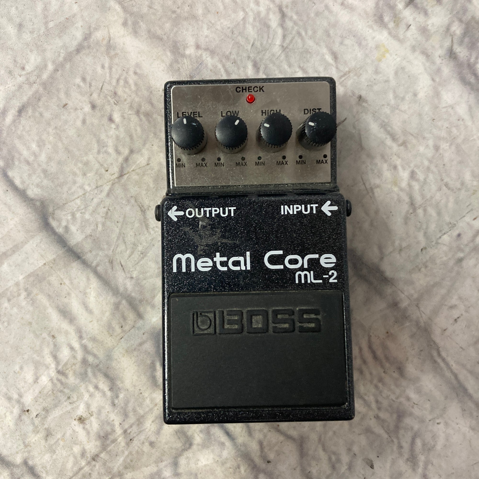 metalcore distortion pedal Boss ML-2 Metal Core Distortion Pedal