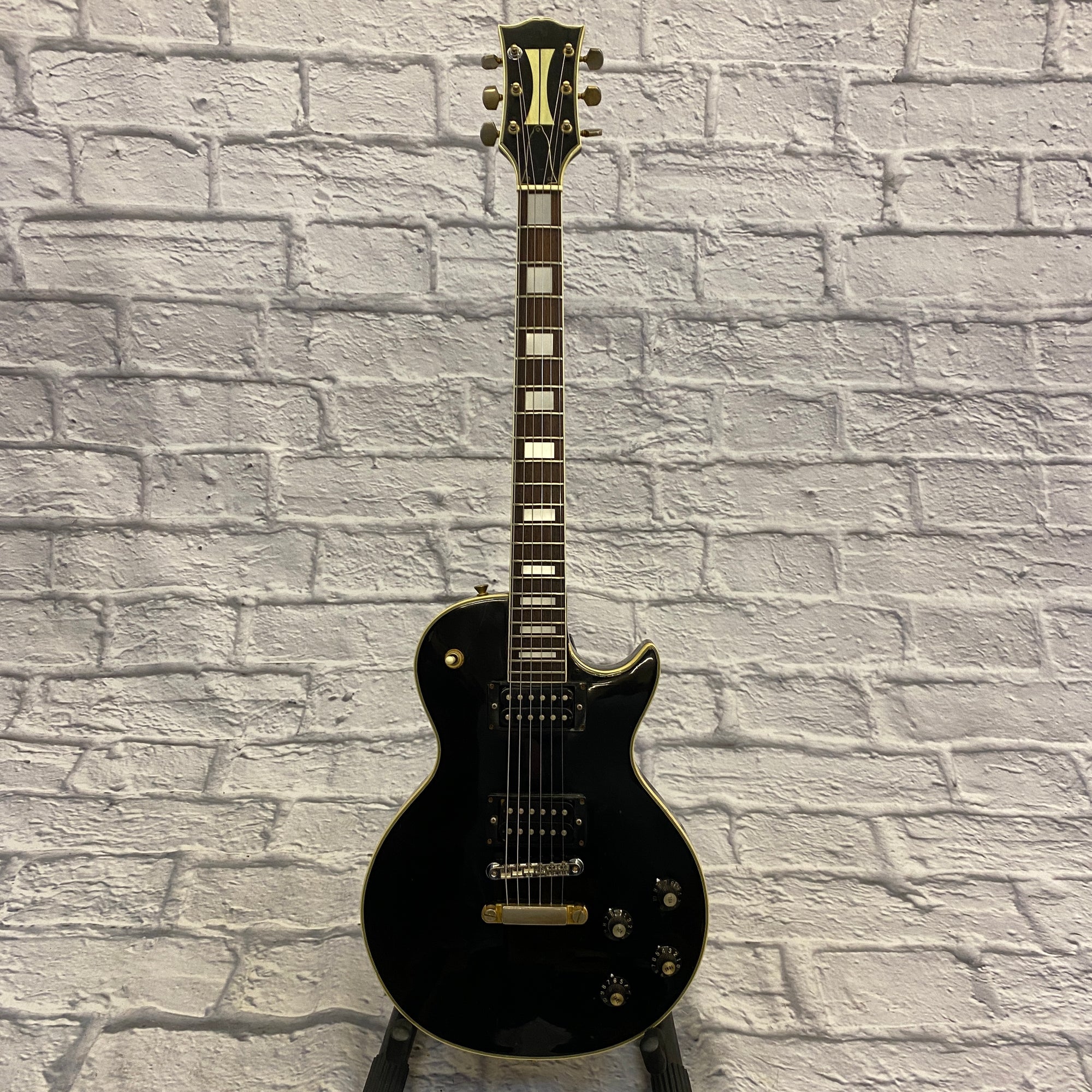 Vintage MIJ LP Style Electric Guitar Black