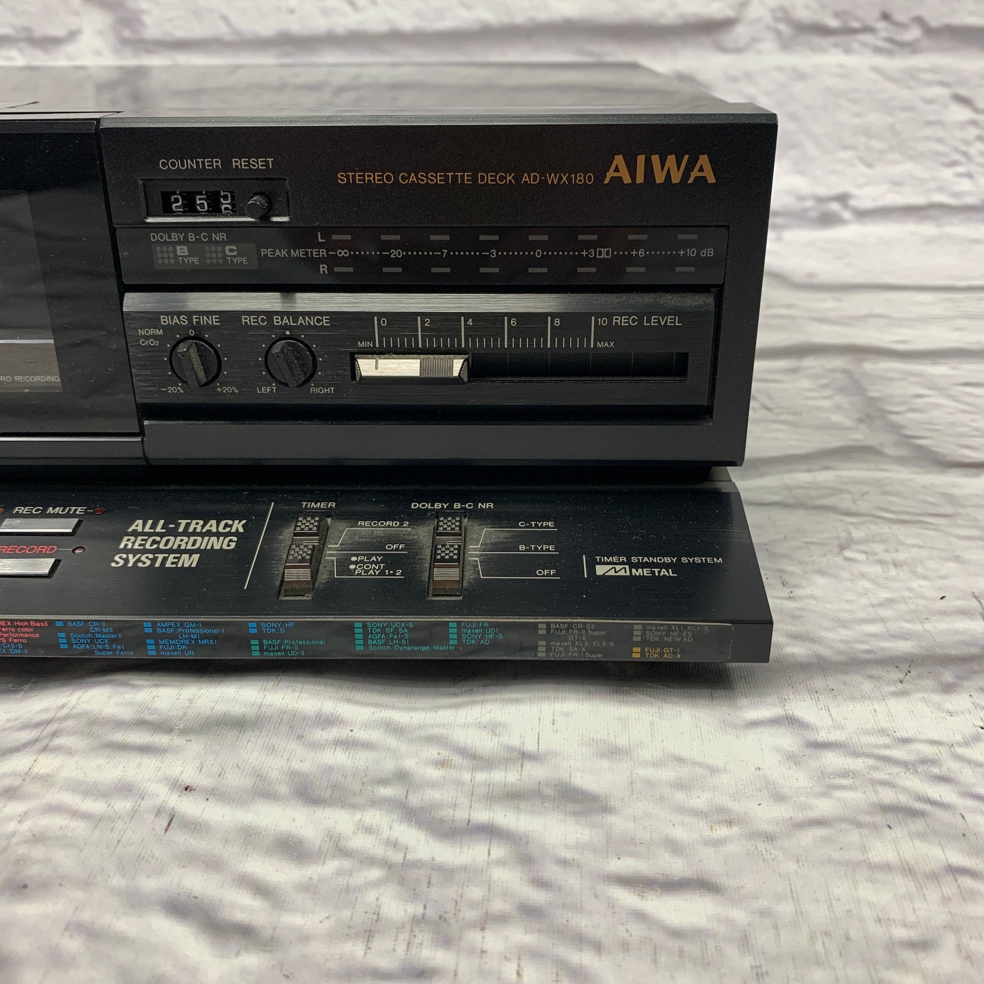 1989 Aiwa AD-WX180 Dual Well Cassette Player