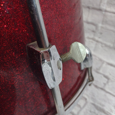 Unknown Vintage 1960s 16 Floor Tom Red Sparkle Made in Japan